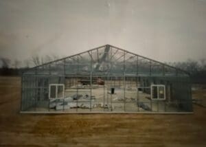 Side profile of metal frame